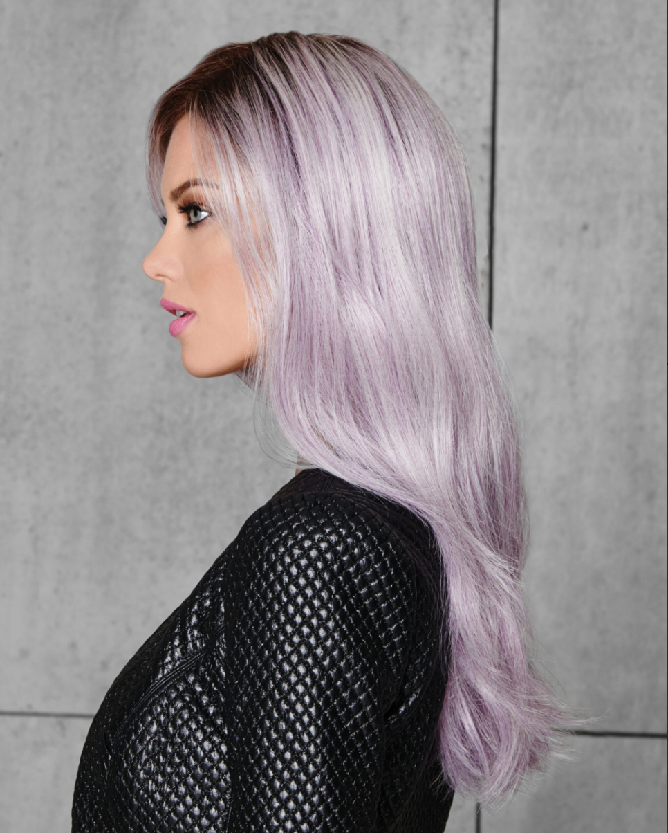 Lilac Frost wig by hairdo - back view