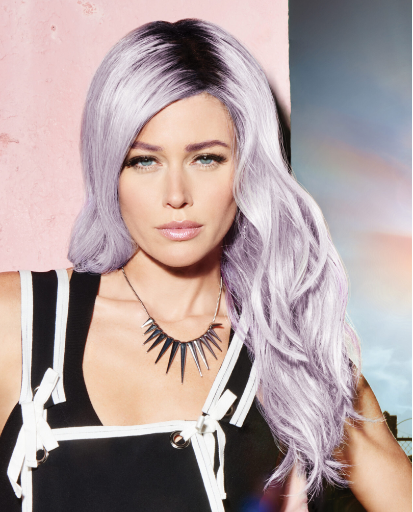 Lilac Frost wig by hairdo - side view