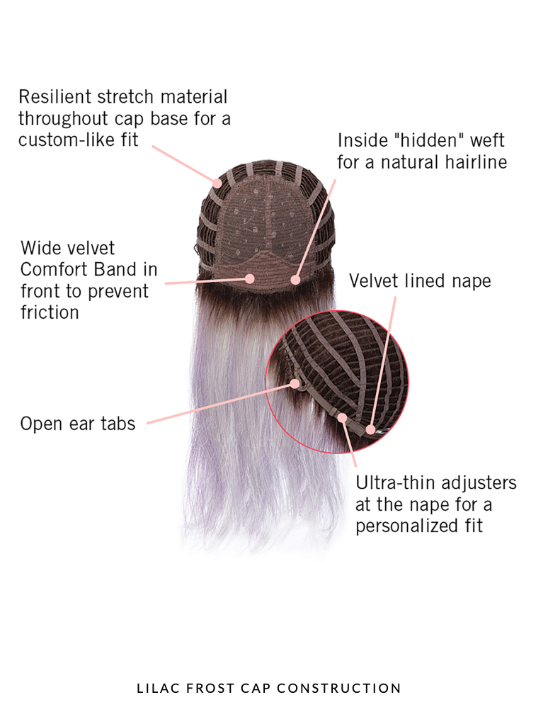 Lilac Frost wig by hairdo - front view