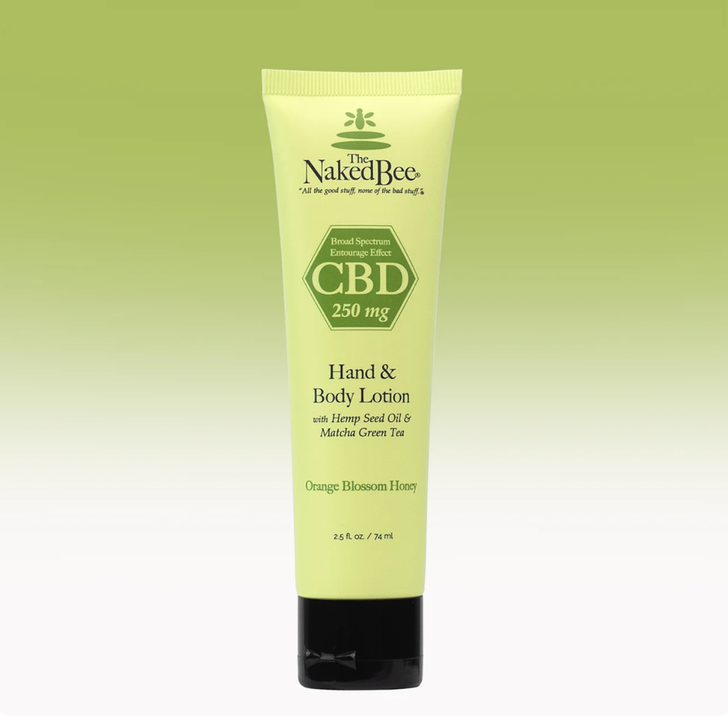 The Naked Bee Orange Blossom Honey broad spectrum CBD Hand and Body Lotion, 250 mg, 2.5 fl oz