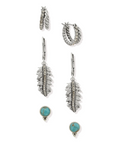 Feather Earring Trio