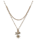 Golden Stars Charm Necklace