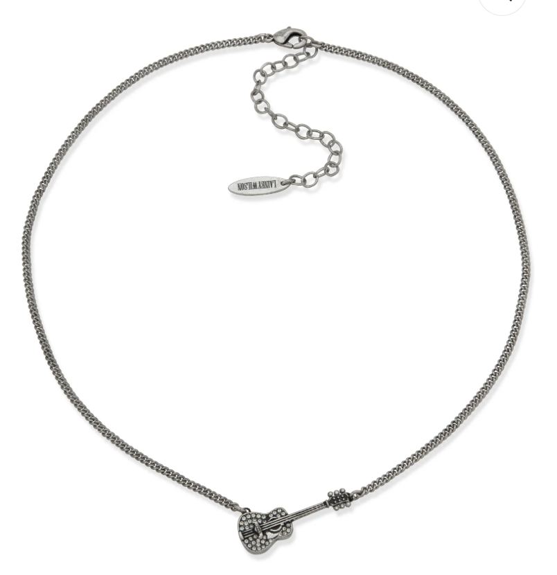 Pave Guitar Necklace