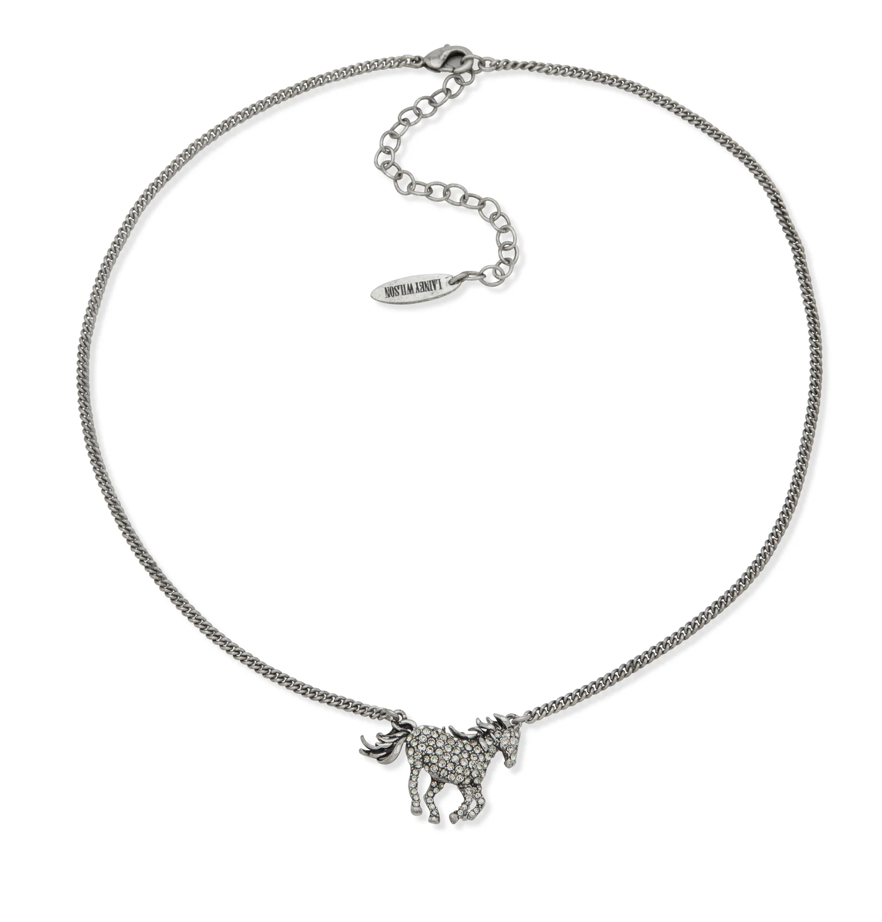 Pave Horse Necklace
