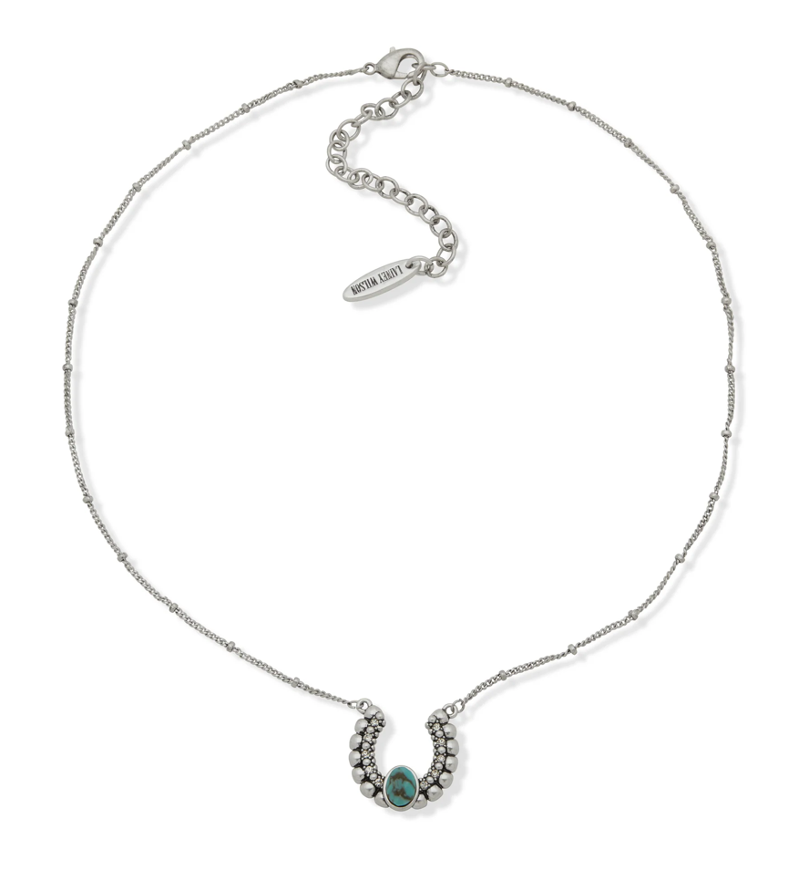 Stone Horseshoe Necklace