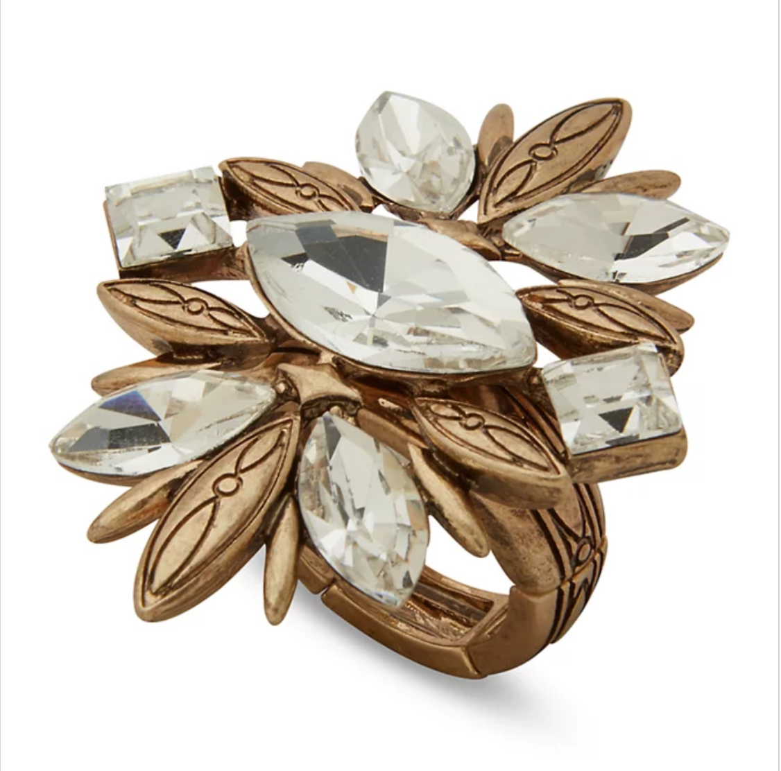 Lainey Wilson Crystal Navette Stone Cluster Ring