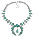 Stone Squash Blossom Necklace