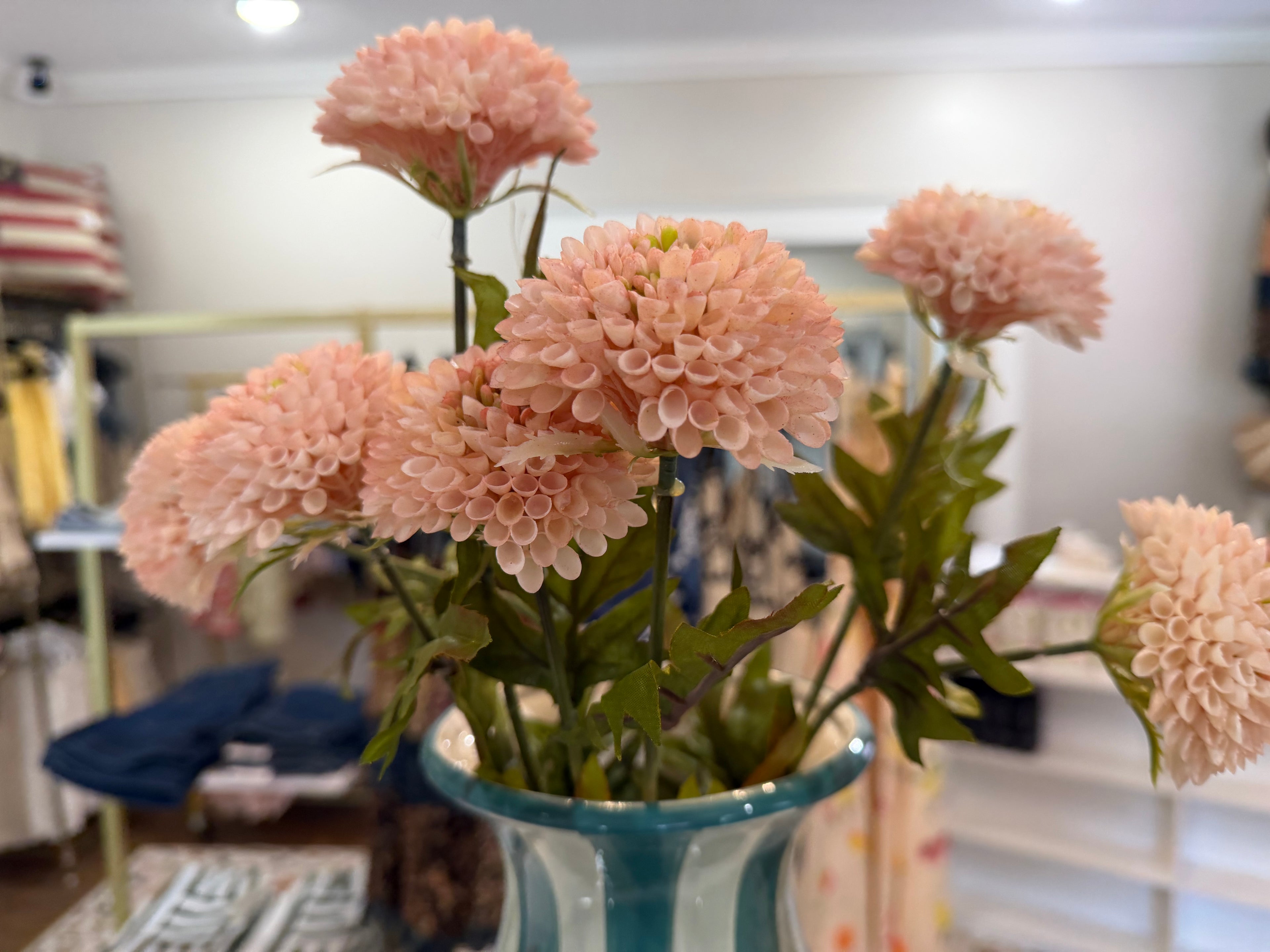 Artificial Light Pink Dahlia Bundle•Set of 7